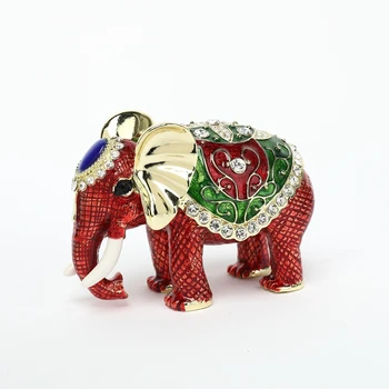 Travel сувенир сплав бижута кутия слон метални занаяти бижута декорация кутия творчески дом