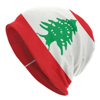 Ливан Ливанско знаме Бейрут Skullies Beanies Caps Унисекс зимна топла плетена шапка Мода Шапки за възрастни Шапки за боне на открито Ски шапка