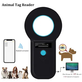 134.2Khz RFID Animal Tag Reader 125K Pet Microchip Scanner ISO11784 / 85 / FDX-B / EMID Микрочип за домашен любимец / куче / котка / прасе 128 Съхранение на данни