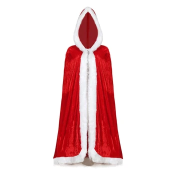 Коледно наметало за жени нос наметало качулка наметало Санта рокля