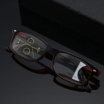 Intelligent Zoom Очила за четене Anti Blue Light Progressive Multi-focus Presbyopic Eyeglasses Men Women Diopter +1.0 To +4.0