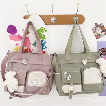 японски стил училищни чанти за тийнейджърки Preppy голяма пазарска чанта найлон чанта раница жени рамо чанта Mochila Feminina Bagpack Sac