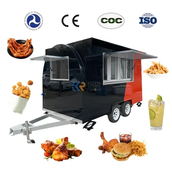 RecomFood Truck Street Mobile Snack Вендинг количка Външна кухня за бързо хранене ремарке с CE и DOT