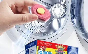 Препарат за почистване на перални машини Ефервесцентна таблетка Добавка за дълбоко почистване Пране Миризма Обеззаразяване хапчета домакински аксесоари
