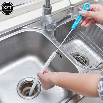 71cm Разширена четка за почистване на канализацията Инструменти за драгиране на тръби Подова мивка за баня Кухненска мивка Начало Огъваща се мивка Snake Brush Tools