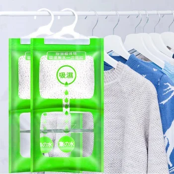  2 / 4pcs висящ гардероб мухъл влагоустойчива влагоустойчива чанта за изсушаване Влагопоглъщаща чанта килер Dehumidizer Eco Friendly