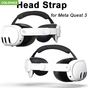 За Meta Quest 3 каишка за глава Сменяеми VR слушалки Подобряване на комфорта Регулируема каишка за глава за Meta Oculus Quest 3 аксесоари