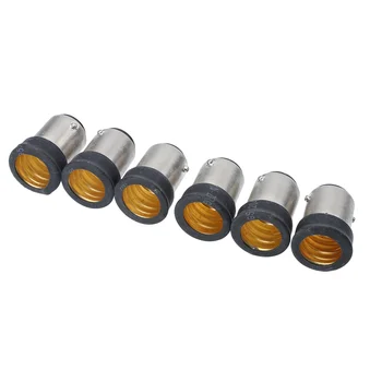 6 бр. Фасунга конвертор Адаптер за цокъл за крушка Спирален винт LED B15 до E14 пластмаса