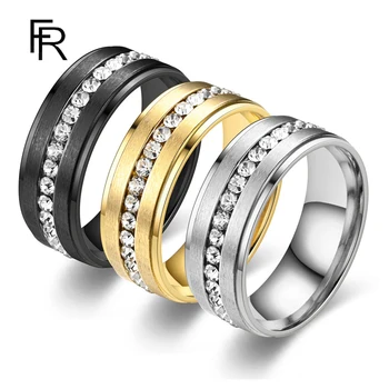 Двойка моден сватбен пръстен за жени Микро павиран Cubiz циркон пръст пръстени женски годежни бижута аксесоари