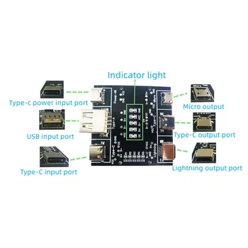 DT3 Data Cable Detection Board USB кабел тестер за iOS Android Type-C късо съединение On-Off Switch Test Board Tool