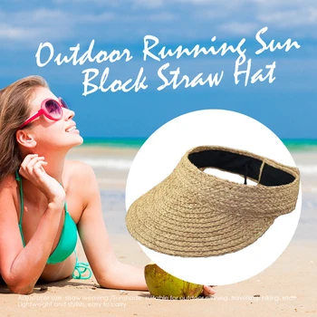 Жени сгъваема голяма сламена шапка спортна шапка Шапка за слънце за почивка на открито Пътуване на плажа катерене бягане
