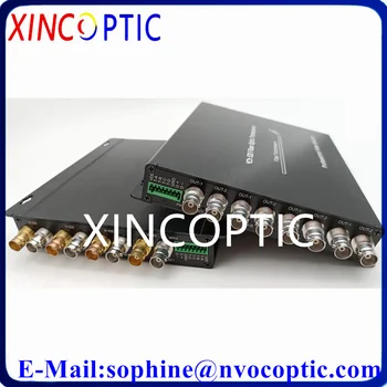 4-CH 1920*1080p@60Hz Видео с пълна разделителна способност 3G SDI Fiber към BNC конвертор с обратна връзка SIngle LC / FC / ST 20KM оптичен приемо-предавател
