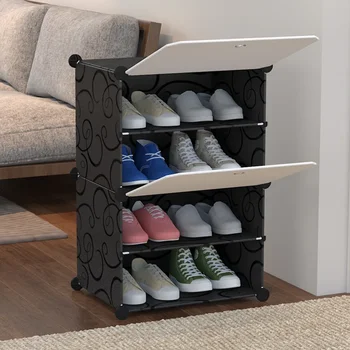 Модулна стойка за обувки с голям капацитет Организатор на обувки Ботуши Килер Спестяваща място кутия за съхранение на кутии за обувки Мебели за шкафове за обувки