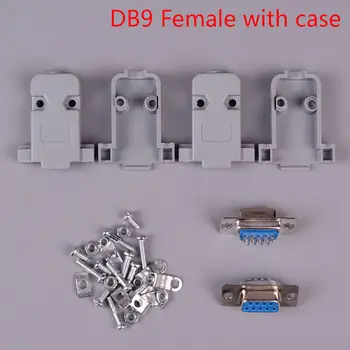 1pc DB9 COM RS232 конектори мъжки женски конектор D-SUB 3U твърда игла 9 пинов сериен порт щепсел ABS COM интерфейс DB9 щепсел
