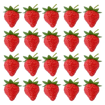 20 парчета изкуствена ягода фалшива плодова ягода фотография подпора Начало Кухненски шкаф Парти орнамент