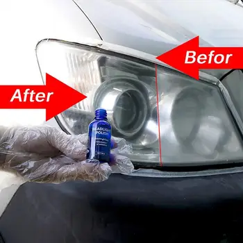  Кола фарове за отстраняване на драскотини Fast 30ml UV защита кола светлина чисти автомобилни фарове възстановяване комплект кола полиране