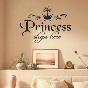 1PC DIY сменяема принцеса спи стена стикери изкуство винил стикери Начало Бебе момичета стая спалня общежитие декор