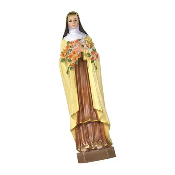 Света Тереза смола фигура 30 см католическа статуя за шелф църква Home Office