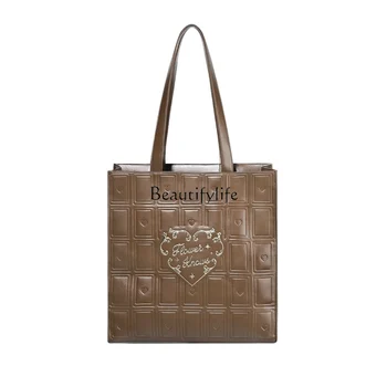 Huaxin периферна чанта шоколад пакет ограничен до кожа текстура голям капацитет едно рамо универсален