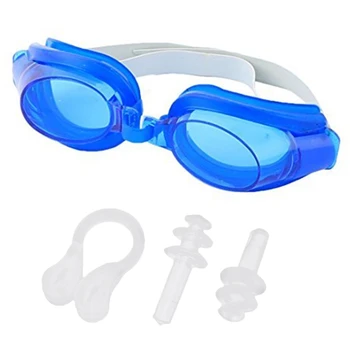 Жени Мъже Възрастни Водоустойчиви очила за плуване против мъгла Комплект UV за широка защита