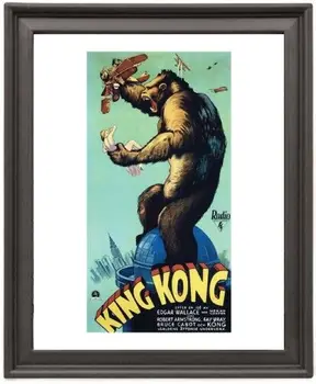 рамкиран плакат Кинг Конг 8 плакат фотохартия печат картина рамка 16x12 инча
