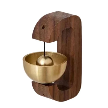 Магнит Doorbell Wood Bell Нежен звук Звънец Вход Декоративни Doorbell Вятър Chimes Хладилник магнит сладък стая декор