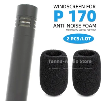 2PCS / LOT предно стъкло анти шум поп филтър микрофон пяна за AKG P170 P 170 ветроупорен инструментален микрофон предно стъкло гъба щит