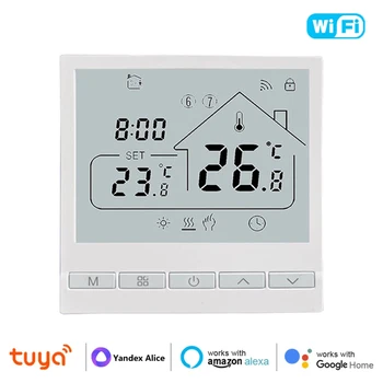 Tuya WiFi интелигентен термостат температурен контролер за електрическо подово отопление вода / газ котел температура Google Home Alexa
