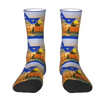 Израелско знаме Негев пустинята Мъже Жени Чорапи за екипажа Унисекс Сладки Пролет Лято Есен Зимна рокля Чорапи