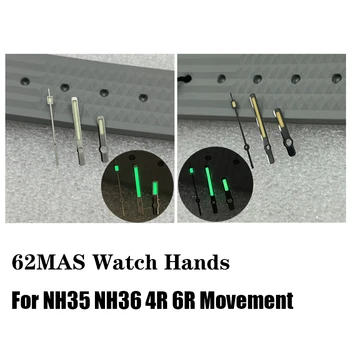 62Mas модифицирани ръце за часовници за NH35 NH36 4R 6R движение C3 светещи за мъжки автоматични механични аксесоари за часовници