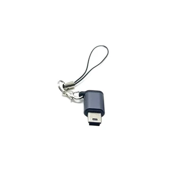 Преносим конвертор от сплав за телефон таблет тип-C женски към мини USB мъжки адаптер