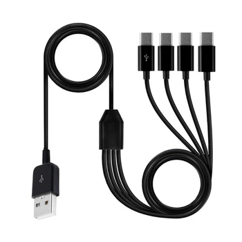 Universal 4 в 1 множество портове USB бърз кабел с 4 тип C конектор Dropship