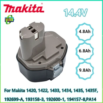Makita NI-MH батерия за електроинструмент 100% оригинална 14.4V 4800mAh 6800mAh 9800mAh за Makita PA14 1422 1420 192600-1 6281D 6280D