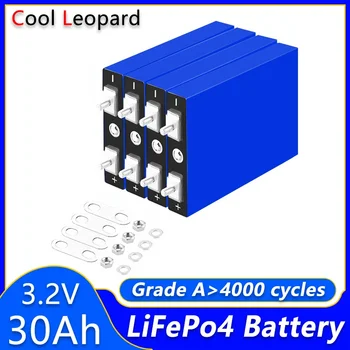 4PCS 3.2V 30Ah LiFePo4 батерия, за RV EV кемпер голф количка DIY 12V 24V 36V 48V акумулаторна литиево-желязо фосфатна батерия
