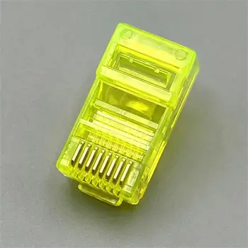 Ethernet кабели модул щепсел мрежов конектор RJ-45 кристални глави Cat5 цвят Cat5e позлатен кабел