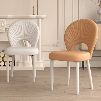 Модерен минималистичен и луксозен висок клас крем стил грим стол за малки домакински столове за хранене, нов стол за облегалка за свободното време