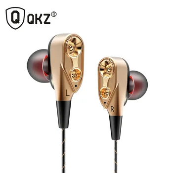 QKZ CK8 HiFi музикална слушалка 3.5mm жак в ухото слушалки с MIC за Xiaomi iPhone смартфон слушалки PC слушалки за мобилни телефони
