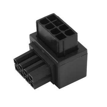 ATX 8Pin Female 90 Degree Angled to 8 Pin Male Power Adapter GPU Power Steering Connector for Graphics Video Card GPU