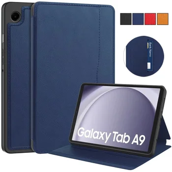 За Samsung Galaxy Tab A9 случай 2023 Бизнес PU кожа портфейл стойка таблет капак за Funda Galaxy Tab A9 8.7 SM-X110 X115 случай
