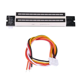 Dual 12 индикатор за музикално ниво LED спектър VU метър усилвател лампи Light Speed регулируема платка за MP3 DC 7-12V (Finis)