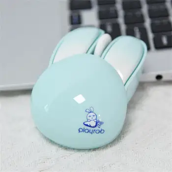 2.4g Безжична мишка Сладък Kawaii заек форма мишки ергономичен 3D офис ням мишка за дете момиче подарък за настолен компютър лаптоп