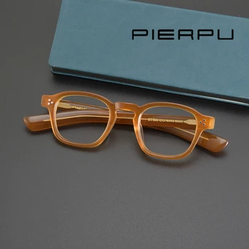 Реколта марка мода оптични очила очила площад ацетат рамки за жени мъже четене късогледство рецепта очила