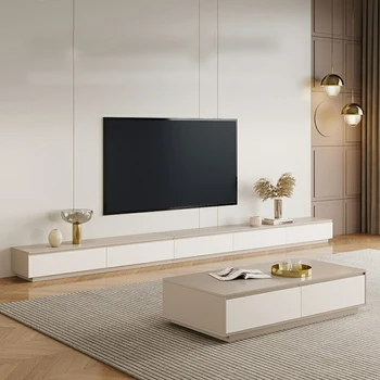 Дизайн хол мебели комплект стена единица дърво телевизор щандове модерен телевизор кабинет и масичка за кафе