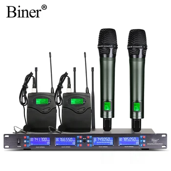 Biner DR2800 висококачествен безжичен лавелиев микрофон безжичен ръчен микрофон