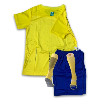 2024 Детска футболна фланелка, футболна униформа ROnalDO, комплект тренировъчни костюми, 24-23 детски възрастни жълти
