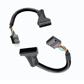 2024 Нова дънна платка Header адаптер кабел 20Pin USB3.0 женски / мъжки към 9Pin USB2.0 мъжки / женски конвертор адаптер USB3.0 до 2.0