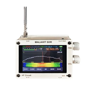 3.5 инчов сензорен екран малахит SDR Pro радио 50KHz-2GHZ пълна лента авиационна лента DSP SDR приемник с антена