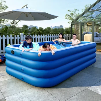 Голям размер надуваем плувен басейн Открит подвижен летен парти басейн Преносимо оборудване за забавление за многократна употреба Piscine Adulte