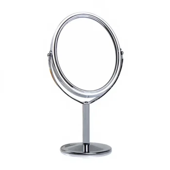 Увеличение грим огледало 360 въртящи се професионални настолни козметични метално огледало двустранен лупа