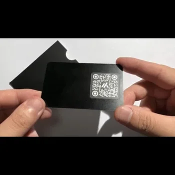 Персонализиран продукт、Nfc карти Метален персонализиран Qr код Четкана стомана Безконтактни Nfc визитки